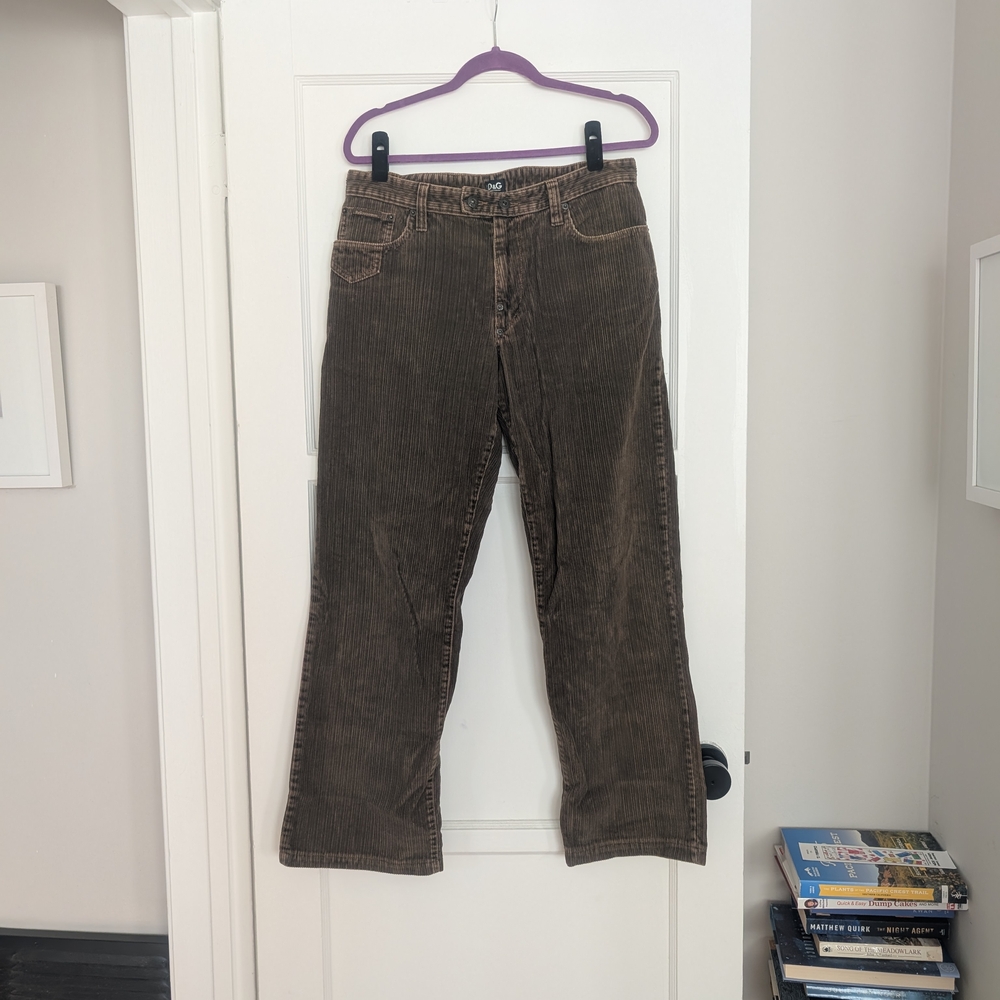 D&G Dolce & Gabbana Corduroy Pants - Brown 34 Waist
